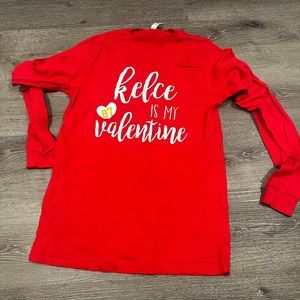 KC Chiefs Travis Kelce long sleeved tshirt (Valentines Day)